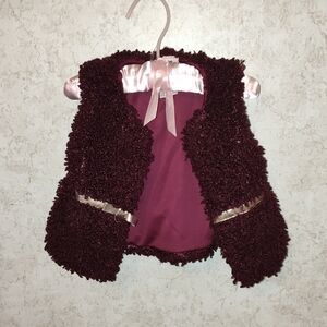 Little Lass Brown Cozy Sherpa Vest
